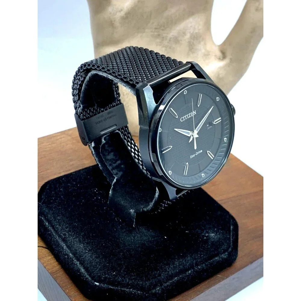 Citizen Men's Watch BM6988-57E Eco-Drive Black Dial Solar Mesh Stainless Steel
